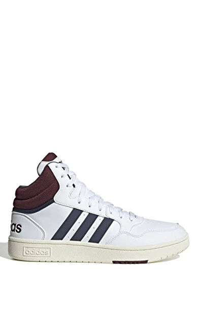 HP7895 Hoops 3.0 Mid Erkek Uzun Sneaker Ayakkabısı Beyaz Lacivert