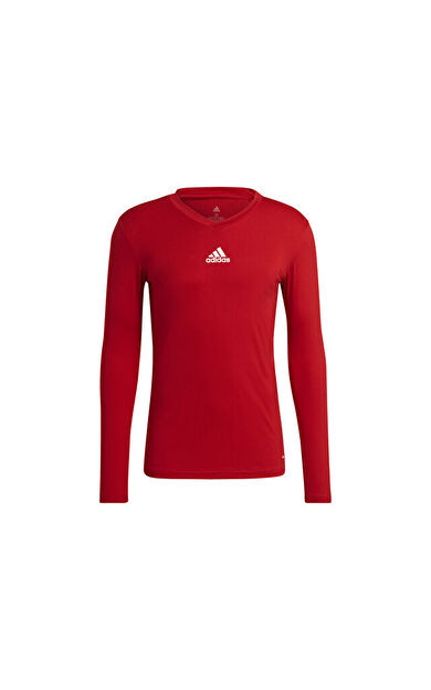 adidas Team Base Tee Erkek Futbol Uzın Kollu Antrenman Tişörtü GN5674 Kırmızı