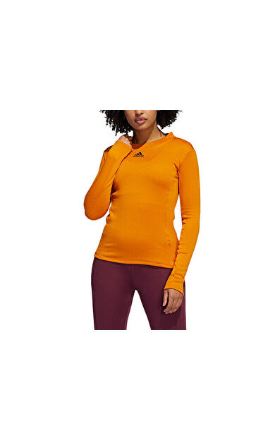adidas Trn Ls Cold.Rdy Kadın Antrenman Tişörtü H11214 Turuncu