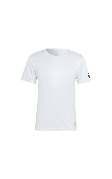 adidas Run it Tee M Erkek Koşu Tişörtü HB7471 Beyaz