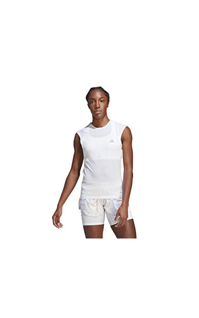 adidas Fast Tee Kadın Koşu Tişörtü HM4319 Beyaz