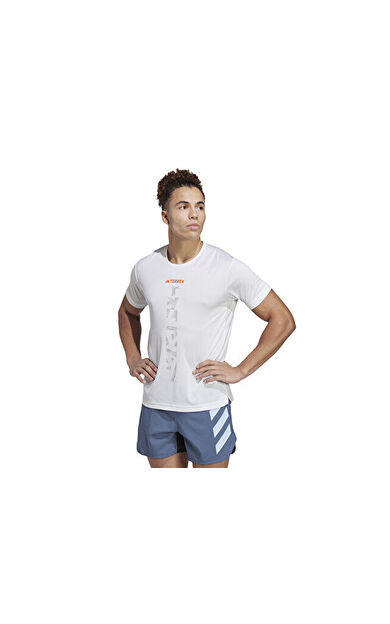 adidas Agr Shirt Erkek Arazi Koşu Tişörtü HT9442 Beyaz