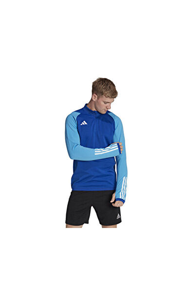 adidas Tiro23 C Tr Top Erkek Futbol Uzun Kollu Antrenman Üstü HU1309 Mavi