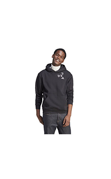 adidas Bl Fl Hd Q3 Fl Erkek Günlük Sweatshirts HY1287 Siyah