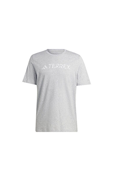 adidas Tx Logo Tee Erkek Antrenman Tişörtü HY1695 Gri