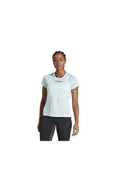 adidas Agr Shirt W Kadın Arazi Koşu Tişörtü HZ6260 Yeşil