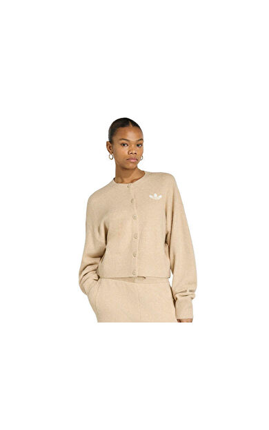 Adidas ESSENTIALS KNIT CARDIGAN Kadın Günlük Hırka IA4456 Haki