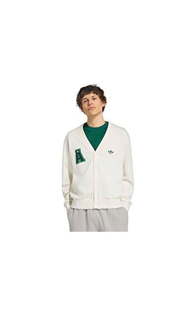 Adidas VARSITY CARDIGA Erkek Günlük Hırka IB7093 Beyaz