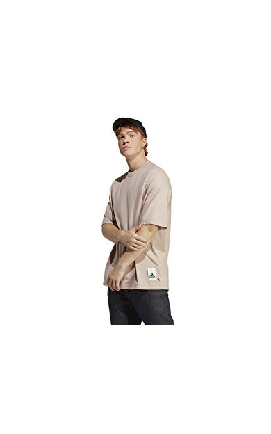 adidas M Caps Tee Erkek Günlük Tişört IC4101 Bej