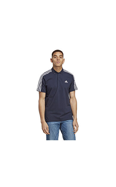 adidas M 3S Pq Ps Erkek Günlük Polo Tişört IC9311 Lacivert