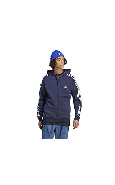 Adidas M 3S FL FZ HD Erkek Günlük Ceket IJ6478 Mavi