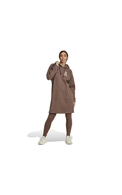 adidas W Lgm Dress Kadın Günlük Elbise IJ7282 Kahverengi