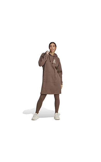adidas W Lgm Dress Kadın Günlük Elbise IJ7282 Kahverengi