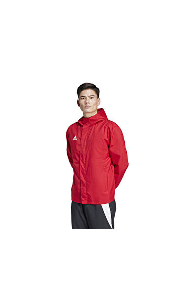 adidas Ent22 Aw Jkt Erkek Futbol Antrenman Yağmurluk IK4009 Kırmızı
