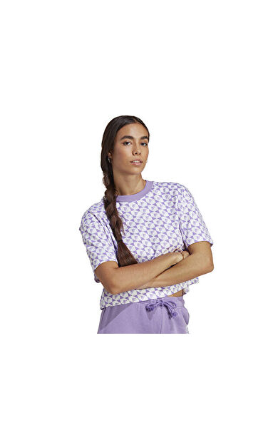 adidas W Lgm Tee Kadın Günlük Tişört IM1250 Mor