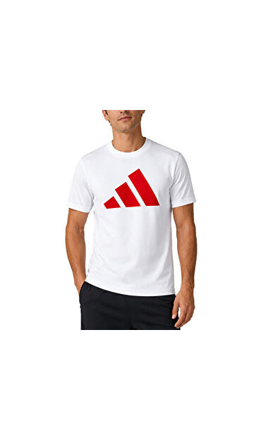 Adidas CUSTOM COTTON LOGO TEE M Erkek Futbol Antrenman Tişörtü IM7853 Beyaz