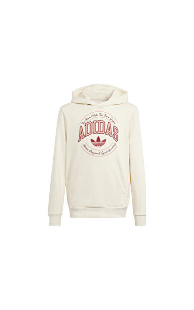 adidas Hoodie Çocuk Günlük Sweatshirt IN0623 Krem