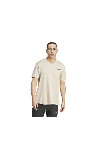 adidas Xpl Logo Tee Erkek Antrenman Tişörtü IN6504 Bej