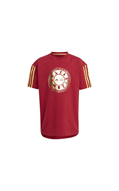 adidas Lk Dy 100 T Çocuk Günlük Tişört IN7306 Kırmızı