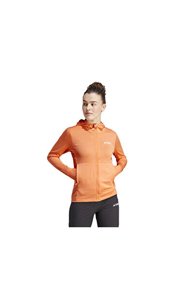 adidas W Xpr Lt Fl H J Kadın Outdoor Ceketi IQ3729 Turuncu