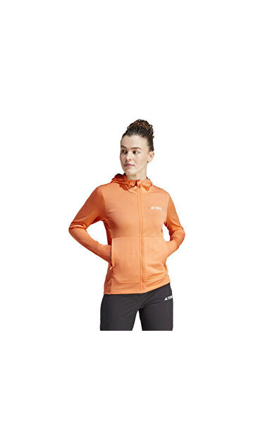 adidas W Xpr Lt Fl H J Kadın Outdoor Ceketi IQ3729 Turuncu