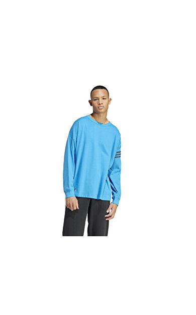 adidas Neuclassic Ls Erkek Günlük Sweatshirt IS2814 Mavi