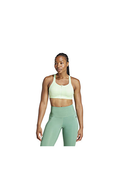 adidas Tlrdım Lux Zip Kadın Antrenman Sporcu Sütyeni IT6657 Yeşil