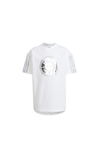adidas Lk Dy 100 T Çocuk Günlük Tişört IT8787 Beyaz