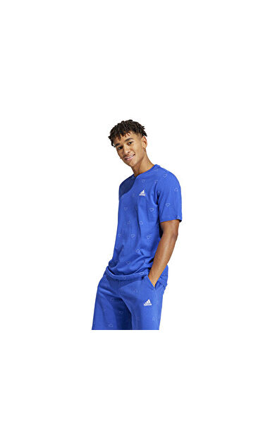 adidas M Mngrm T Sj Erkek Günlük Tişört IU0284 Mavi