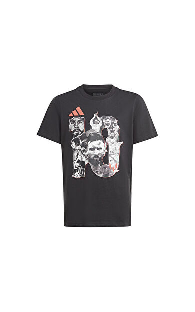 adidas Y Mesii G T Çocuk Futbol Tişörtü IU2227 Siyah