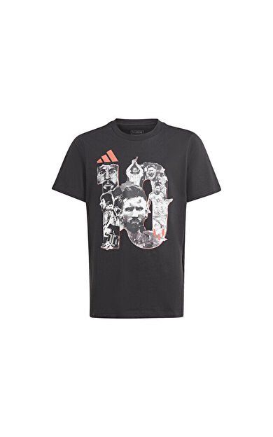 adidas Y Mesii G T Çocuk Futbol Tişörtü IU2227 Siyah