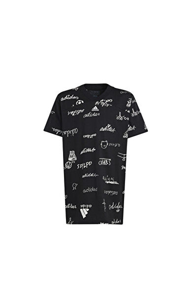 adidas J Bluv T Çocuk Günlük Tişört IV9438 Siyah