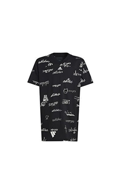 adidas J Bluv T Çocuk Günlük Tişört IV9438 Siyah