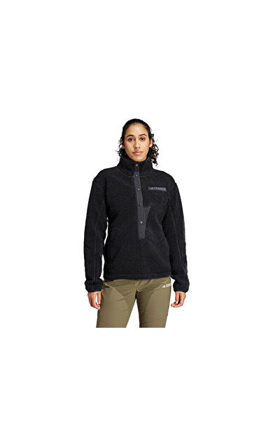 adidas W Terrex Xpl Pile Snap Kadın Outdoor Polar Sweatshirts IW0225 Siyah