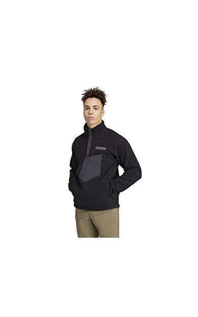 adidas Terrex Xpl Pile Snap Erkek Outdoor Polar Sweatshirts IW0231 Siyah