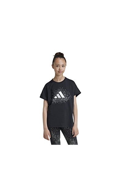 adidas Jg Gl Tee Çocuk Günlük Tişört IW3284 Siyah