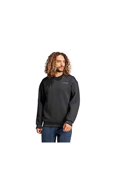 adidas Xpl Crew Neck Erkek Outdoor Sweatshirts IX3941 Siyah