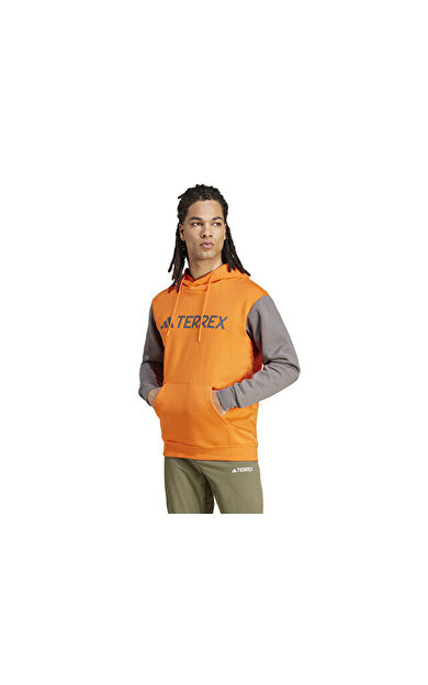 adidas Mt L Logo Hd Erkek Günlük Sweatshirts IX7718 Turuncu