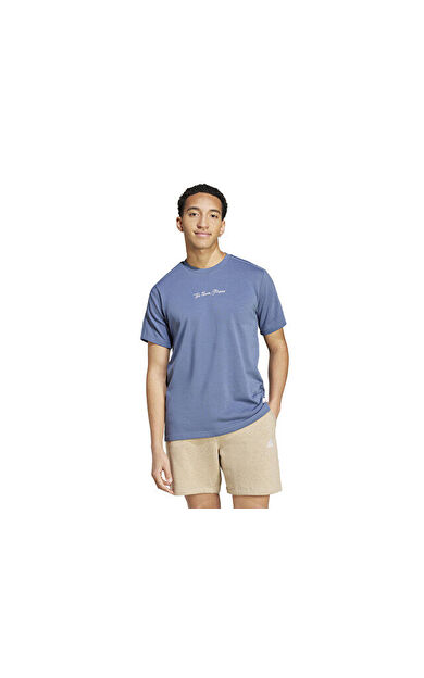 adidas M Mdrn C Ss T Erkek Günlük Tişört IY0739 Mavi