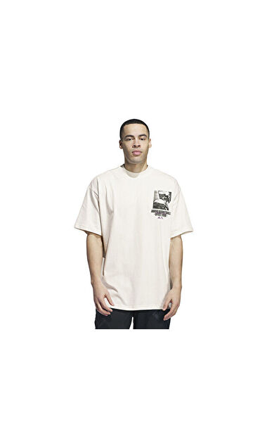 adidas Ae Gfx Tee Erkek Basketbol Tişörtü IY1594 Bej