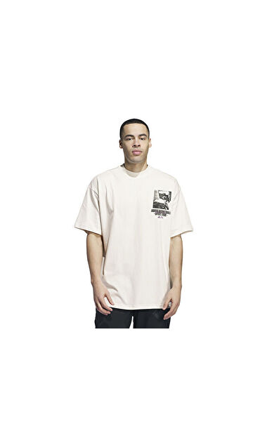 adidas Ae Gfx Tee Erkek Basketbol Tişörtü IY1594 Bej