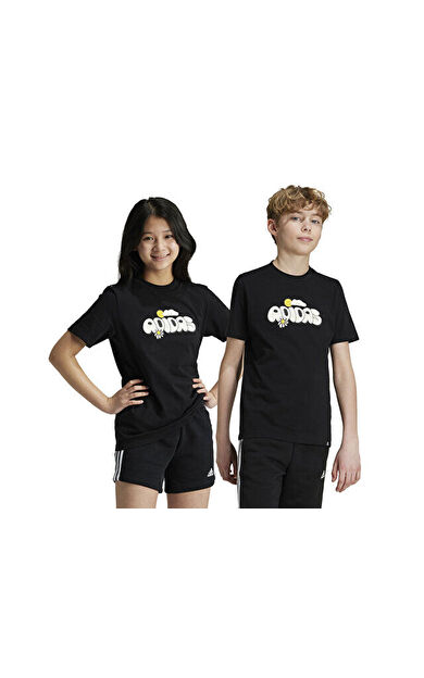 adidas Doodle Pack Çocuk Günlük Tişört IZ0418 Siyah