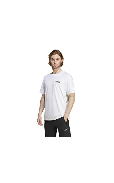 Adidas Tx Mountain Tee Erkek Outdoor Tişörtü IZ0465 Beyaz