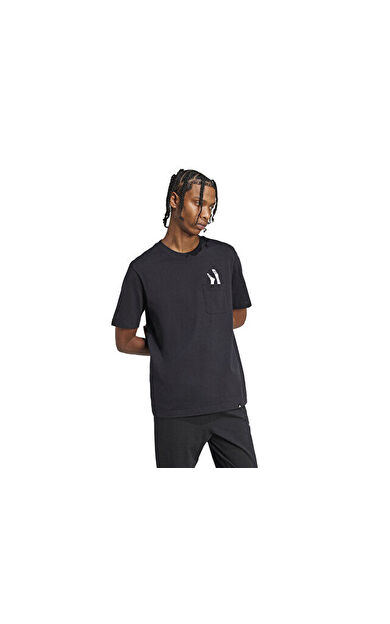 Adidas M L Slide Pkt T Erkek Günlük Tişört JC5283 Siyah