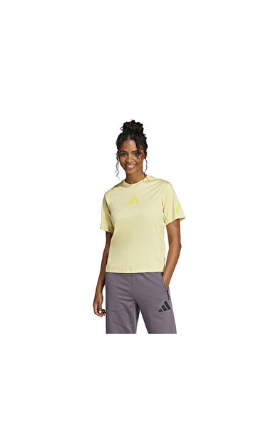 adidas  W Z.N.E. Tee Kadın Günlük Tişört JC5400 Sarı