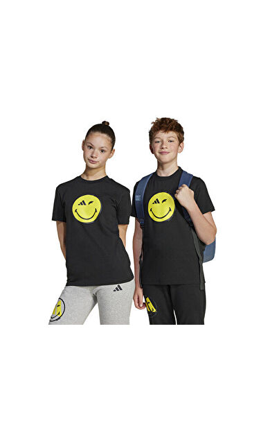 Adidas J Smi Tee Genç Günlük Tişört JC7581 Siyah