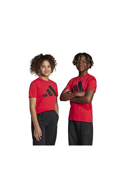 adidas J Bl Tee 160 Çocuk Günlük Tişört JC9664 Kırmızı