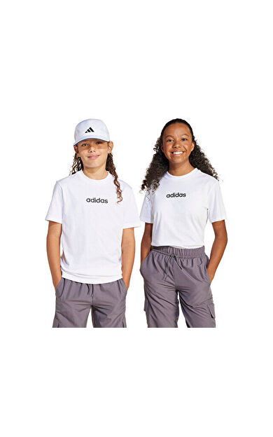 adidas J Lin Tee 160 Çocuk Günlük Tişört JC9747 Beyaz