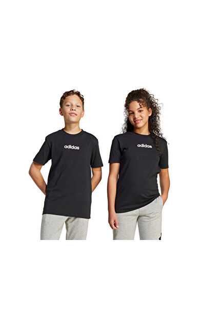adidas J Lin Tee 160 Çocuk Günlük Tişört JC9748 Siyah