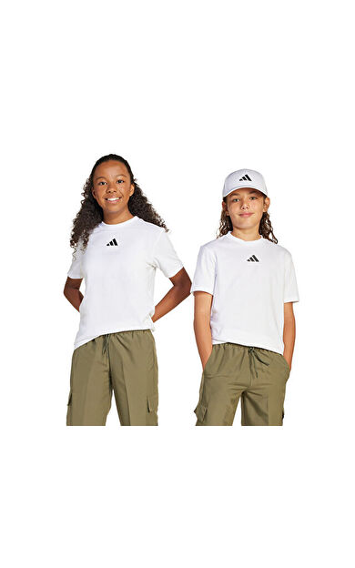 Adidas J SL TEE 160 Çocuk Günlük Tişört JC9774 Beyaz